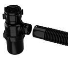 Sifão Sanfonado Com Copo 49cm Preto | Astra | Kit C/ 2 Un